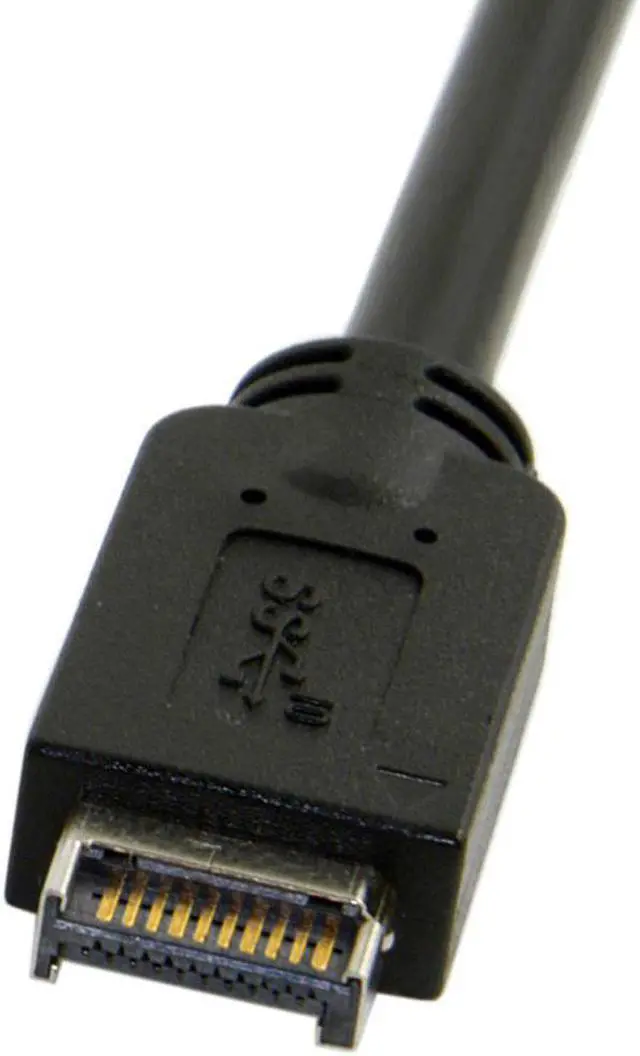 Alt view image 3 of 3 - USB 3.0 Type-A Male to USB 3.1 Front Panel Header Extension Data Cable Converter Cord 50cm Black