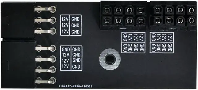 Alt view image 2 of 3 - Graphics Dual ATX 8Pin Female to 6+8pin Male 180 Degree Angled Power Adapter for NVIDIA 3080 3090 Graphics Card GPU