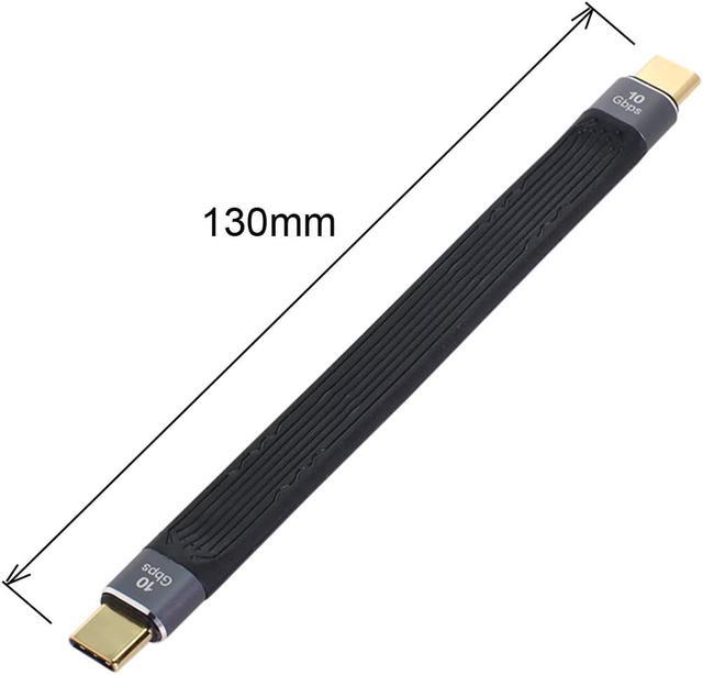 Alt view image 2 of 3 - 10Gbps USB-C Type-C Male to USB-C Male USB 3.1 65W 3A Flat Slim FPC Data Cable for Laptop & Phone 13cm