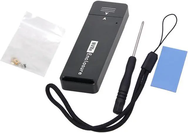 Alt view image 2 of 3 - USB 3.1 Gen2 10Gbps to NVME PCI-E M-Key Solid State Drive External Enclosure 2230/2242mm