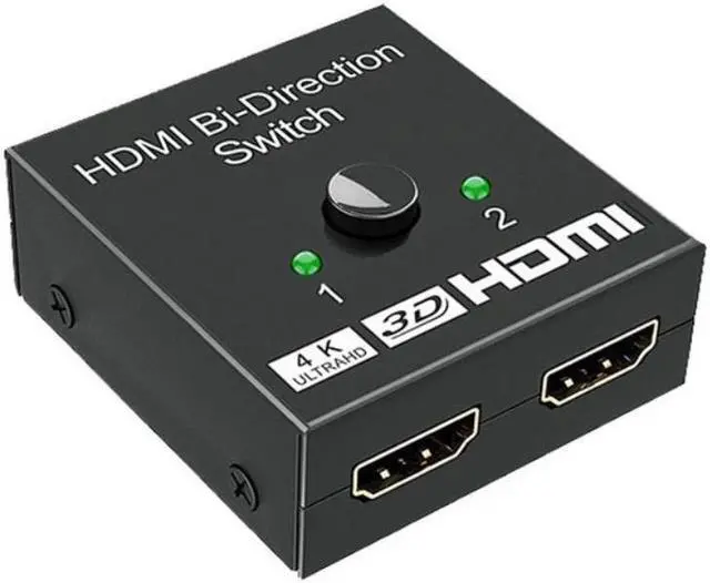 Alt view image 2 of 6 - HDMI-compatible Switch Bidirectional HDMI-compatible Splitter 1 In2 Out 2 Input 1 Output Supports 4K 3D 1080P for Xbox PS4 HDTV