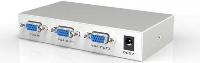 Main image of MT-VIKI 2Port VGA Splitter 1 Input 2 Output HD Video Splitter 1 Computer Host To Connect Two Monitors Splitter MT-1502