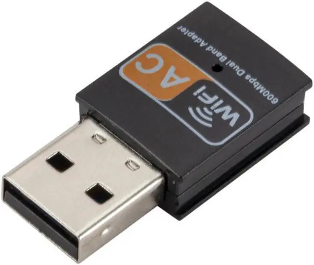 Alt view image 2 of 6 - 600Mbps Network Card USB WiFi Adapter 2.4GHz 5GHz WiFi Antenna Dual Band 802.11b/n/g/ac Mini Wireless Computer Receiver