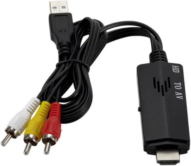 Alt view image 3 of 3 - 1080P HDMI-compatible To AV RCA Video Audio AV Adapter Cable Converter Component for DVD Cable Box PS3 Xbox 360 Blu-ray Player