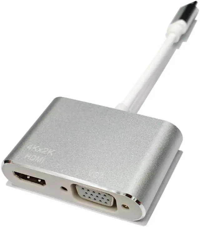 Alt view image 3 of 3 - Type C To HDMI-Compatible 4K Adapter VGA USB 3.0 Audio Video Converter PD 87W Fast Charger for Macbook Pro Samsung S9 S10 Huawei