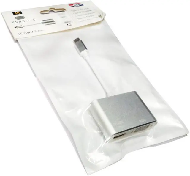 Alt view image 2 of 3 - Type C To HDMI-Compatible 4K Adapter VGA USB 3.0 Audio Video Converter PD 87W Fast Charger for Macbook Pro Samsung S9 S10 Huawei