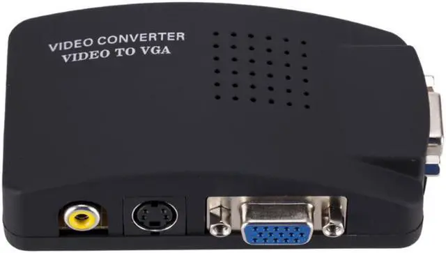 Alt view image 3 of 3 - S-video composite RCA AV to VGA converter with USB power supply for TV to PC converter(VGA cable is not included)