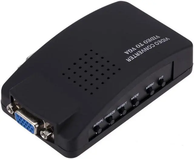 Alt view image 2 of 3 - S-video composite RCA AV to VGA converter with USB power supply for TV to PC converter(VGA cable is not included)