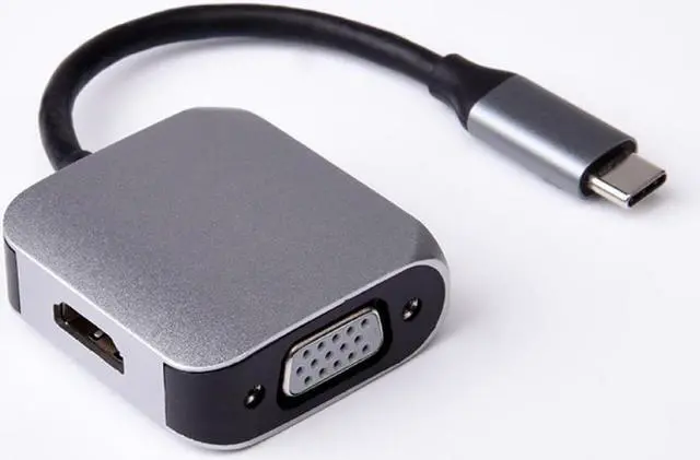 Alt view image 2 of 3 - USB-C 4K HD Type C To HDMI-Compatible VGA Converter Adapter for Pro Samsung S10 Huawei Xiaomi TV Projector