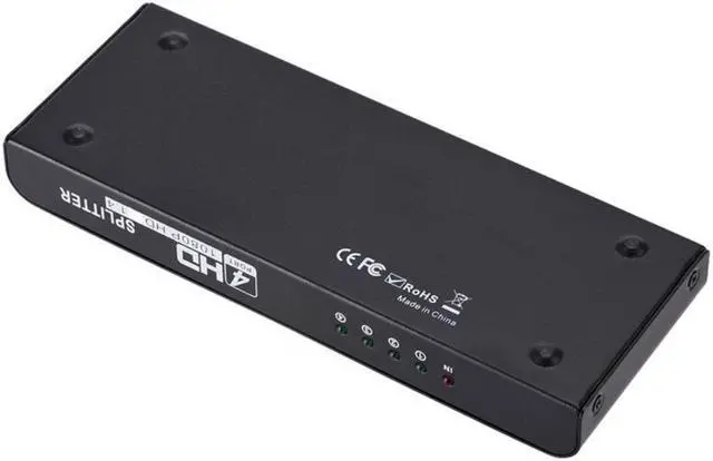 Alt view image 6 of 6 - HDMI-compatible One In Four Distributor HDMI-compatible Same Screen TV One In Four Out Four Port Screen Splitter