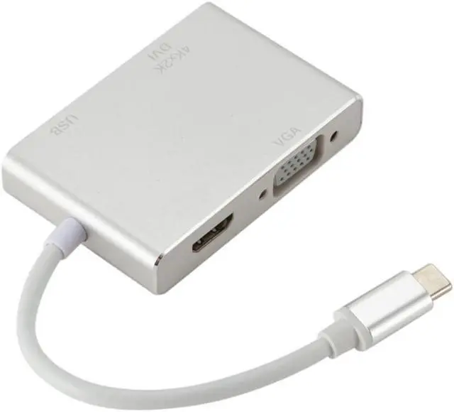 Alt view image 6 of 6 - USB3.1 USB-C To HDMI Type-C To 4K HDMI VGA Adapter 4K Male To Female for MacBook Pro Xiaomi Huawei USB-C To HDMI VGA Converter