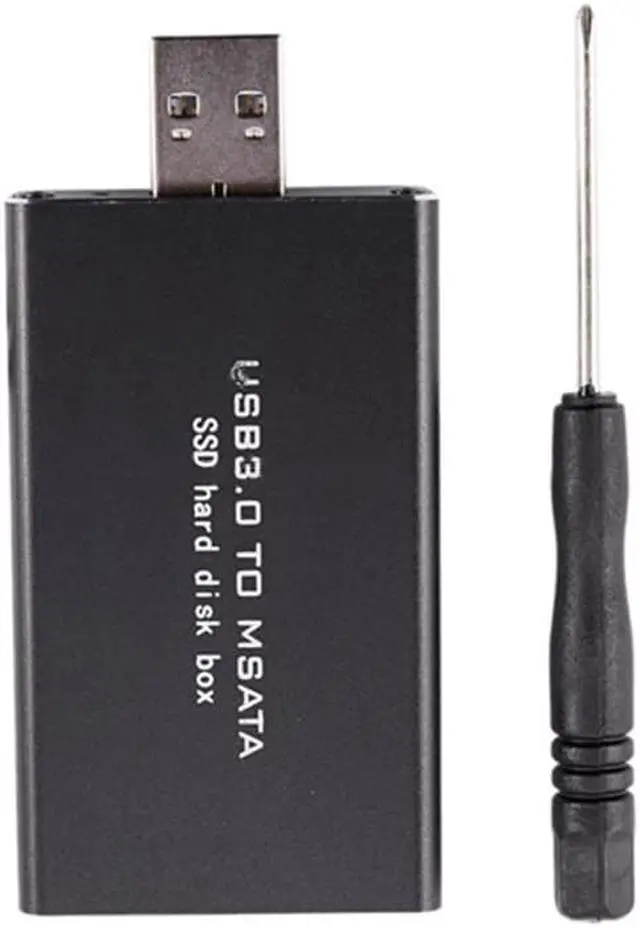 Alt view image 5 of 6 - mSATA to USB 3.0 Hard Drive Enclosure Aluminum Alloy External Solid State Disk Box mSATA Case Adapter for 30*30 50*30 mSATA SSD