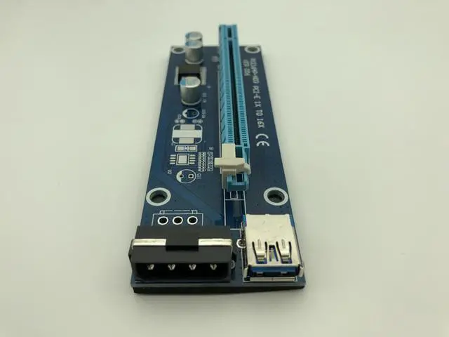 Alt view image 6 of 6 - PCIE Riser USB 3.0 PCI-E PCI Express Riser Card 1X 4x 8x 16x Extender Adapter Card SATA 15pin to 4pin Power Cable for BTC Mining