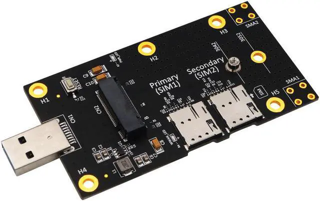 Main image of NGFF M.2 to USB 3.0 Adapter Expansion Card with Dual NANO SIM Card Slot for 3G/4G/5G Module Support M2 key B 3042/3052 Wifi Card