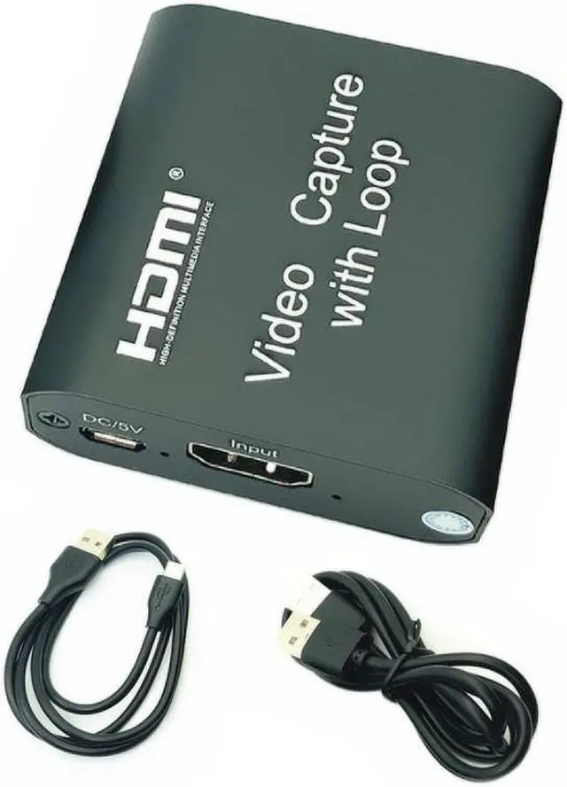 Alt view image 2 of 6 - HDMI Capture Card Video Capture Device Video Capture Loop Out 4K 1080P USB 2.0 Game Record Live Streaming Box for PS4 HD Camera