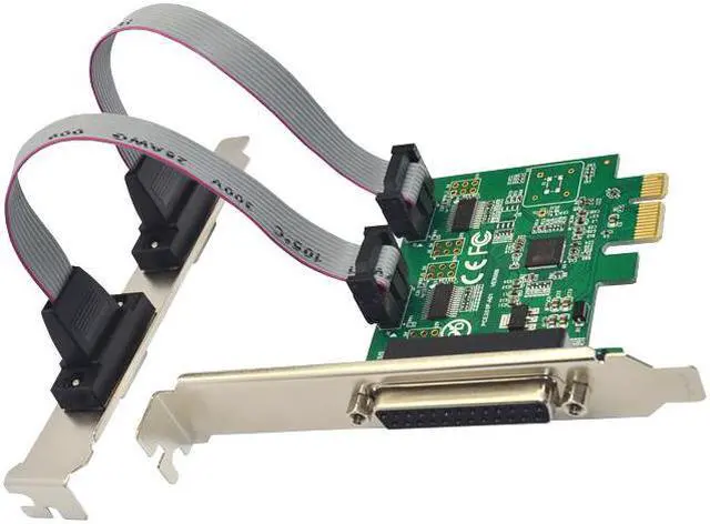 Alt view image 5 of 6 - Add On Cards RS 232 Adapter PCI Express 1x Computer Components PCIE X1 PCI-E PCIE Card Desktop PC Accessorie 2 Serial + Parallel