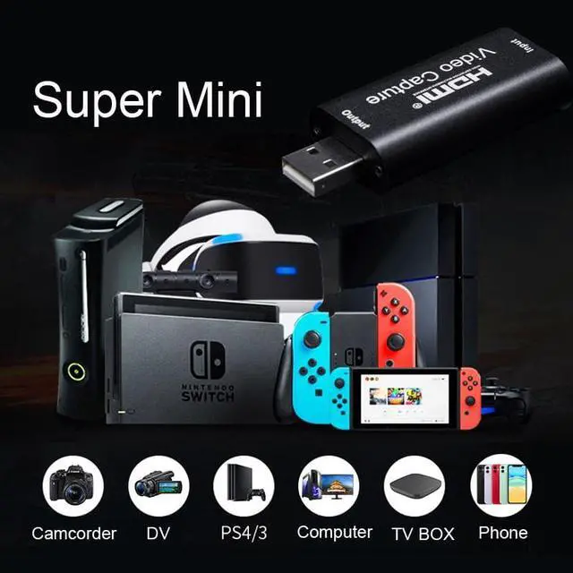 Alt view image 2 of 3 - Video Capture Card HDMI 4K 1080P 30fps USB Phone Computer Game TV BOX DVD HD Recorder Capturing Box for PC Live Stream Broadcast