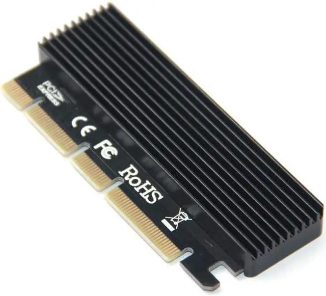 Alt view image 4 of 6 - M.2 SSD PCIE Adapter SSD Case PCI Express X4 X8 X16 NVME M2 SSD 2230 2242 2260 2280 Hard Drive Enclosure Black Aluminum Caddy