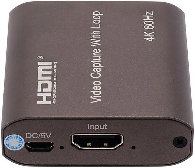 Alt view image 6 of 6 - 4K 60hz Loop Out HDMI Capture Card Audio Video Recording Plate Live Streaming USB 1080p 60fps Grabber for PC PS4 Game DVD Camera