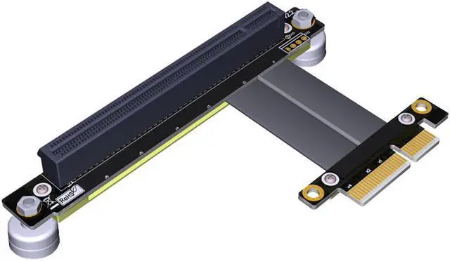 Alt view image 4 of 6 - PCIE Riser PCIe 16X PCI Express Cable PCIE 4X to 16X Riser Extender Card Adapter Flexible Extension Cable with Magnetic Base