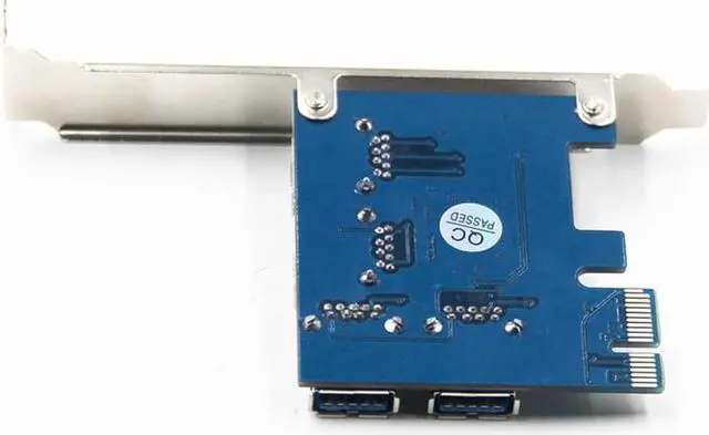 Alt view image 6 of 6 - Riser Card PCI-E USB 3.0 PCIe Port Multiplier Card PCI express PCIe 1 to 4 PCI-E to PCI-E for BTC Miner Mining Machine Devices