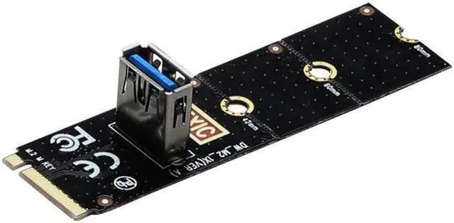 Main image of NGFF to PCI-E Convert Card M2 Interface to PCI Express 16x Slot with USB3.0 SATA 6Pin Cables + PCIe 1x Riser Card for Mining