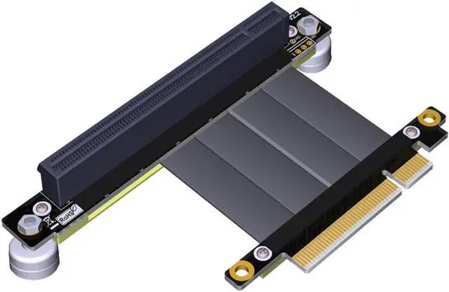 Alt view image 4 of 6 - PCIE Riser PCI Express PCI E 8X to 16X Riser Card Ribbon Extender Extension 17cm Cable PCI-Express Gen3 8Gbps with Magnetic Base