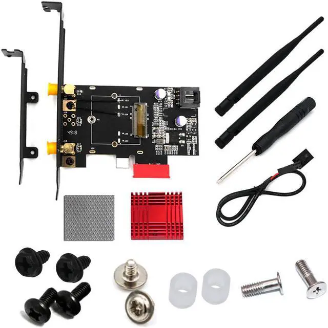 Main image of PCIE M.2 Wifi Adapter Network Card 5 ghz 5g 5ghz Wireless PCI Express Wifi Bluetooth Adapter AC 9260 M2 Wifi Card Antenna for PC