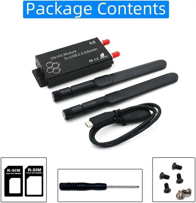 Alt view image 2 of 3 - Mini PCIE to USB Wifi Adapter USB2.0 to TYPE C Cable SIM Card Slot 5V Auxiliary Power Support WWAN/LTE/GSM/GPS/HSPA/3G/4G Module