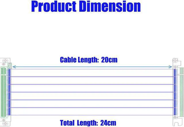 Alt view image 5 of 6 - Gen3.0 PCI-E 16x To 16x Riser Extender PCIe Mining Cable For PHANTEKS ENTHOO Evolv Shift PH-ES217E/XE PK-217E/XE ITX Motherboard