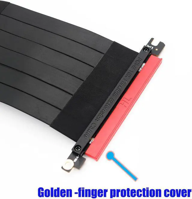 Alt view image 6 of 6 - Gen3.0 PCI-E 16x To 16x Riser Extender PCIe Mining Cable For PHANTEKS ENTHOO Evolv Shift PH-ES217E/XE PK-217E/XE ITX Motherboard