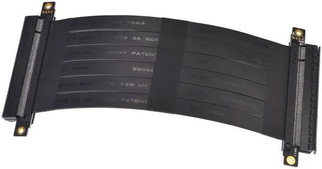 Alt view image 6 of 6 - Add On Card PCIE Riser Extender PCI Express 16x to 16x Riser Extension Cable Graphics Card 16x Slot PCI-E Cable Connector for PC