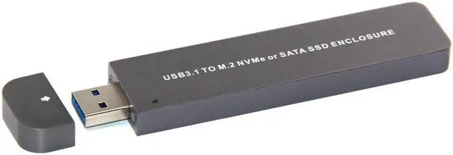 Alt view image 2 of 6 - NVME/SATA M2 SSD Case USB3.1 M.2 NVMe/SATA Mobile Hard Drive Case External SSD Box Suppor 2TB for Win Mac Linux OS SSD Enclosure