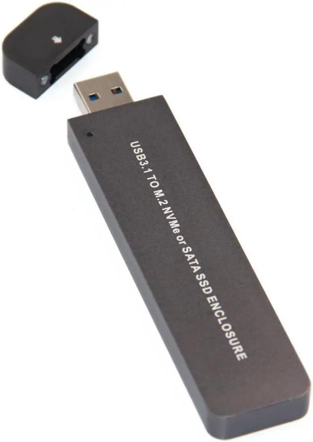 Main image of NVME/SATA M2 SSD Case USB3.1 M.2 NVMe/SATA Mobile Hard Drive Case External SSD Box Suppor 2TB for Win Mac Linux OS SSD Enclosure