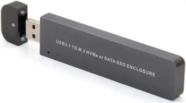 Alt view image 3 of 6 - NVME/SATA M2 SSD Case USB3.1 M.2 NVMe/SATA Mobile Hard Drive Case External SSD Box Suppor 2TB for Win Mac Linux OS SSD Enclosure