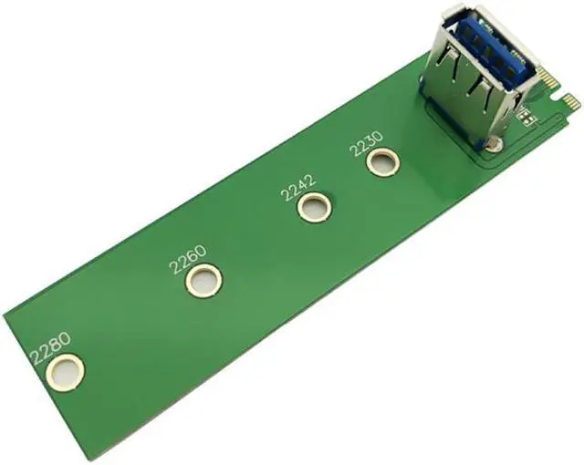 Alt view image 5 of 6 - 10pcs NGFF M.2 to PCI-E X16 Slot Transfer Card Mining Pcie Riser Card for 2242/2230/2260/2280 mm M2 NGFF riser Extension card