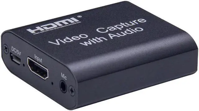 Alt view image 6 of 6 - HDMI Video Capture Card Device USB 2.0 4K 1080P Loop Out Audio Capture Card Live Streaming Recording for PC PS4 HD Game Capture