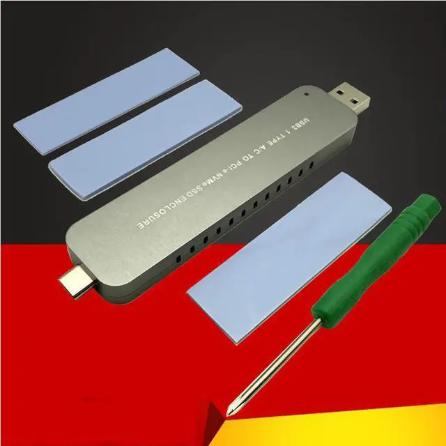 Alt view image 4 of 6 - M2 SSD Case/Enclosure/Box M.2 PCI-E NVME to USB3.1 TYPE-A TYPE-C Enclosure SSD Hard Disk Box Adapter Case for 2242/2260/2280 SSD