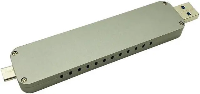 Alt view image 6 of 6 - M2 SSD Case/Enclosure/Box M.2 PCI-E NVME to USB3.1 TYPE-A TYPE-C Enclosure SSD Hard Disk Box Adapter Case for 2242/2260/2280 SSD