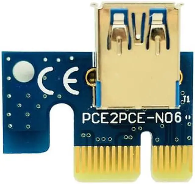 Alt view image 3 of 6 - 6PCS 006C Riser PCIE PCI-E PCI Express Riser Card 1x to 16x GPU USB 3.0 Extender Adapter SATA to 6Pin Power Cable For BTC Mining