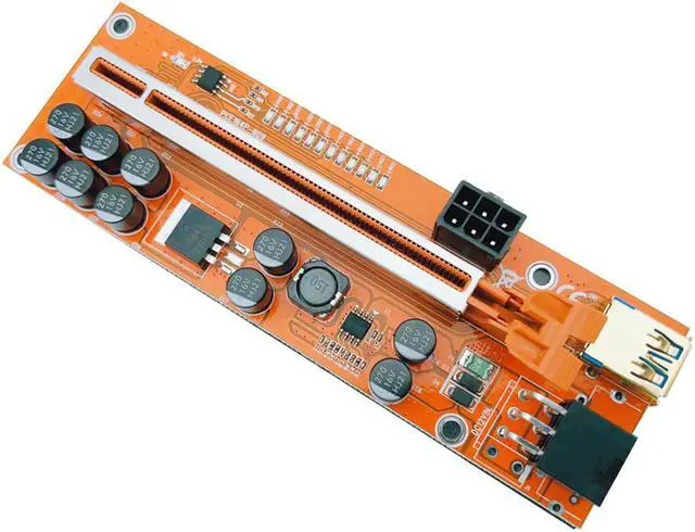 Alt view image 6 of 6 - 6PCS PCIE Riser 010 010X VER010X USB 3.0 PCI Express Cable Cabo Riser GPU X16 Extender PCI-E Riser Card Adapter for Miner Mining