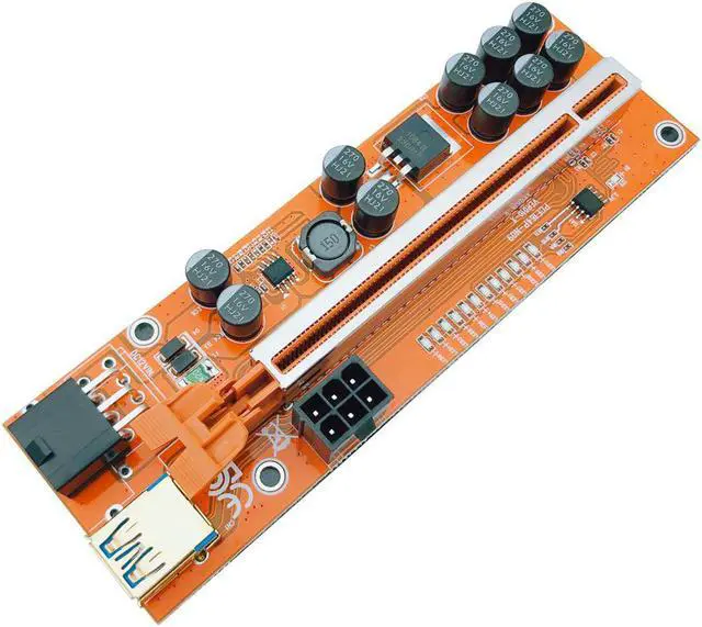 Alt view image 5 of 6 - 6PCS PCIE Riser 010 010X VER010X USB 3.0 PCI Express Cable Cabo Riser GPU X16 Extender PCI-E Riser Card Adapter for Miner Mining