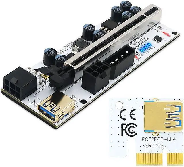 Alt view image 5 of 6 - 6PCS PCIE Riser VER010X USB 3.0 VER 010X PCI Express Cable Riser For Video Card X16 Extender PCI-E Riser Card For Bitcoin Mining