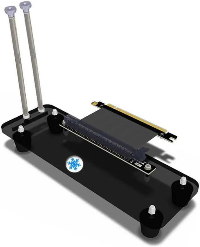 Alt view image 4 of 6 - PCI-E 3.0 16X Graphics Card Vertical Kickstand Base Bracket with High Speed PCI-E Riser Extension Cable DIY ATX Case for Mining