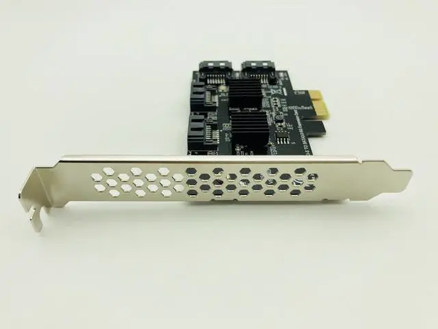 Alt view image 6 of 6 - PCI-E PCI Express to SATA 3.0 Extension Card with Heat Sink 4Port SATA III 6Gbps Expansion Adapter Board for PC Computer Chassis