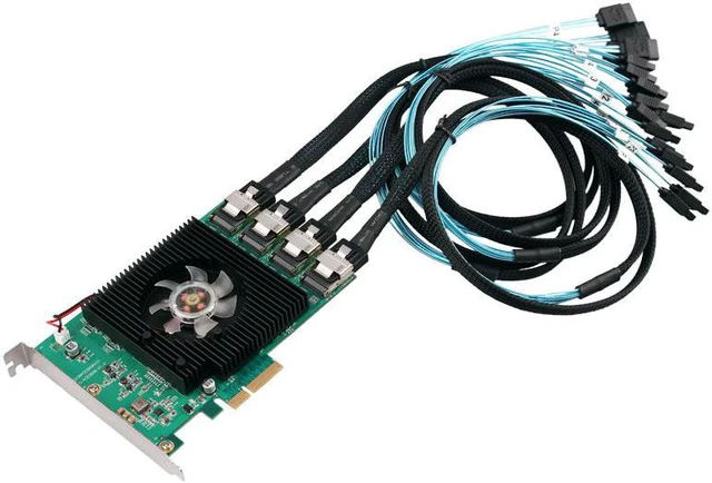 Alt view image 6 of 6 - 16-Port PCI-Express SATA 3.0 SATA3 6.0 Gbps PCI-e Controller Expansion Card Best Price