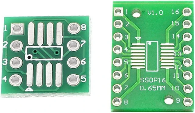 6PCS SOP16 SSOP16 TSSOP16 To DIP16 0.65/1.27mm IC Adapter PCB Board CA