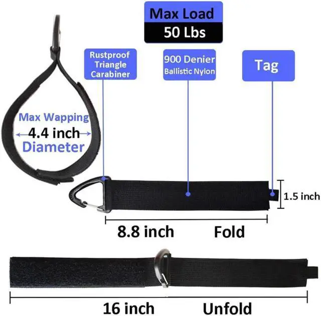 Alt view image 2 of 6 - 8Pcs Extension Cord Holder Organizer, 16-Inch Hook and Loop Extension Cord Organizer Hanger with Buckle Bandage