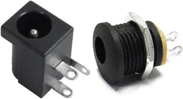 Alt view image 2 of 3 - 95 Pcs DC Power Socket Accessories: 45 Pcs DC Power Jack Socket 2.1Mmx5.5Mm Barrel-Type PCB Mount DC-005 & 50 Pcs DC Power Plug