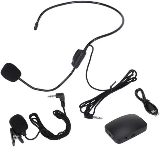 Main image of Portable FM Wireless Transmitte Frequency Adjustment Microphone Headset With Lapel Clip For Guide Speech Teaching Loudspeakers